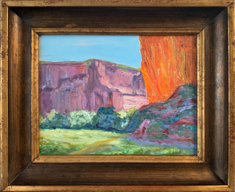 Oil on Panel 11 x 14 x 3 Available $350.00 USD Canyon De Chelly, AZ. 11x14, oil, framed. Shipping will be $50 framed.