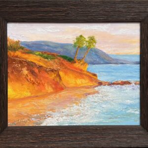 Diver’s Cove, Laguna Beach, California. $350 oil. 11x14.