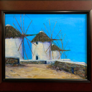 Windmills of Mykonos, 16x20, Oil, $550