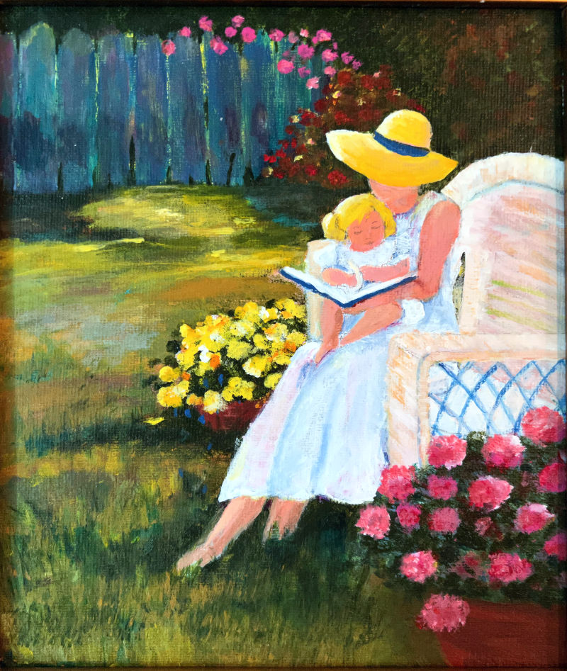 Summer Reading by Leigh Peterson, Acrylic