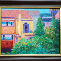 Nun Watering Flowers, Rome -$750, Oil, 16x20 Nun Watering Flowers, Rome -$450, Oil, 16x20